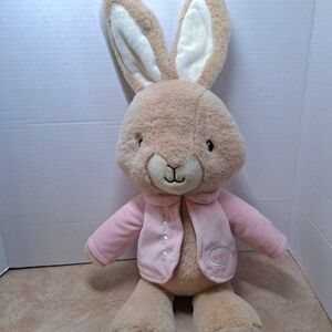 Beatrix Potter Peter Rabbit 20" Plush Flopsy Bunny Pink Jacket Kids Preferred